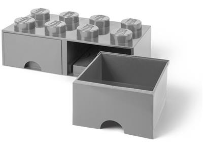 5005720 LEGO 8 Stud Medium Stone Gray Storage Brick Drawer