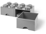 5005720 LEGO 8 Stud Medium Stone Gray Storage Brick Drawer
