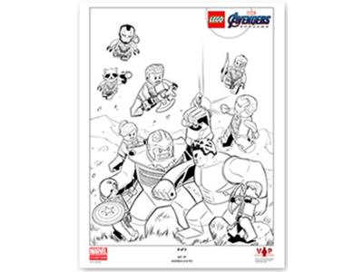 5005882 LEGO Avengers Endgame Black & White Art Print thumbnail image