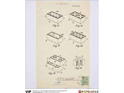 5005996 Belgian Patent for LEGO Elements 1958