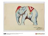 5005997 LEGO 1st Edition Elephant Water Colour Print, Circa 1937