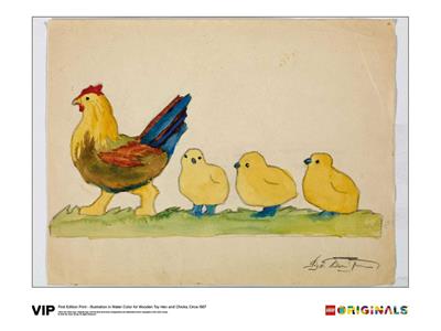 5006002 LEGO Toy Hen and Chicks Art Print thumbnail image