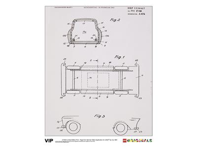 5006006 Limited Edition Print – Page from German Patent Application for LEGO Toy Car, 1963 thumbnail image