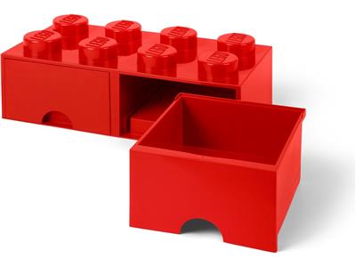 5006131 LEGO 8 Stud Red Storage Brick Drawer