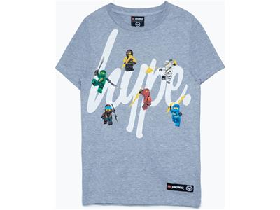 5006235 Clothing HYPE X LEGO NINJAGO Gray Squad Script Adults' T-Shirt thumbnail image