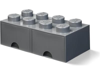 5006329 LEGO 8 Stud Dark Gray Storage Brick Drawer