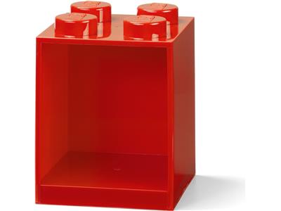 5006587 LEGO Brick Shelf 4 Knobs Bright Red