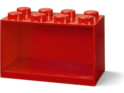 5006589 LEGO Brick Shelf 8 Knobs Bright Red