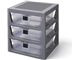 3 Drawer Storage Rack Gray thumbnail