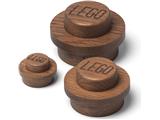 5007112 LEGO Wooden Homeware Wooden Wall Hanger Set Dark Oak