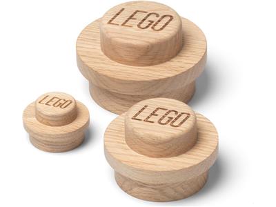 5007114 LEGO Wooden Homeware Wooden Wall Hanger Set Light Oak
