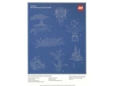 5007797 LEGO Botanical Collection Art Print - Blueprint