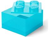 5009340 LEGO Light Blue Clear Brick Shaped Storage Box
