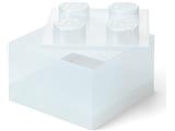 5009341 LEGO White Clear Brick Shaped Storage Box