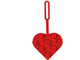 3x3 Heart Bag Tag - Red thumbnail