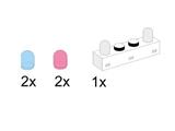 5033 LEGO Light and Sound 1x4 Lighting Brick and 4 Color Globes