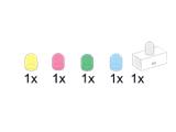 5034 LEGO Light and Sound 1x2 Lighting Brick and 4 Color Globes