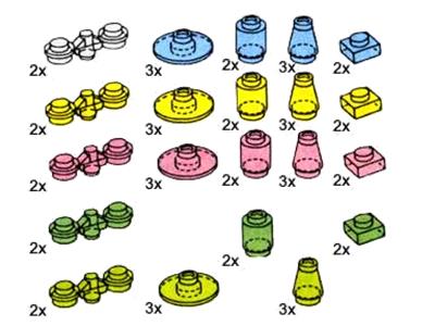 5042 LEGO Space Light and Radar Plates, Disks and ConesTransparent Lights thumbnail image