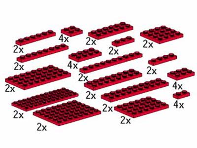 5147 LEGO Plates Assorted Red