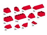 5151 LEGO Roof Bricks Steep 45 Degrees Red