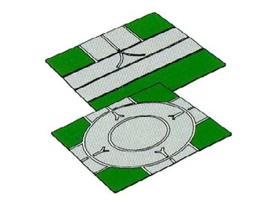 5158 LEGO Town Runway T-Junction and Circle Base Plates