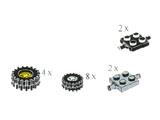 5174 LEGO Wheels and Bearings Grooved Tires and Hubs
