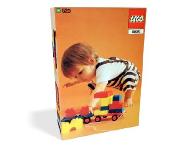 520-9 LEGO Duplo Bricks and Half Bricks And Two Tolleys
