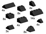 5216 LEGO Black Roof Bricks Assorted