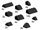 Black Roof Bricks Assorted thumbnail