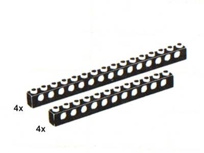 5237 LEGO 8 Technic Beams Black thumbnail image