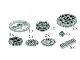 5241 LEGO Gear Rack and Wheels, Wedge-Belt and Crown Wheels