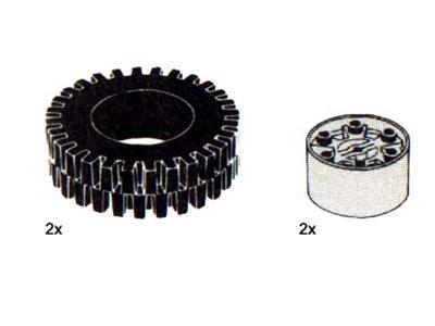 5246 LEGO 2 Tyres and Hubs 81 mm thumbnail image
