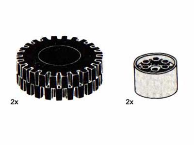 5248 LEGO 2 Tyres and Hubs 62 mm thumbnail image