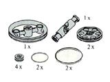 5259 LEGO Technic Universal Joint, Rubber Bands and Wheels