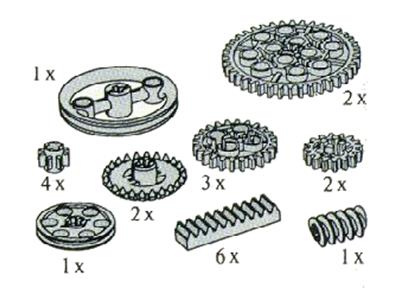 5266 LEGO Technic Gear Racks, Gear Wheels and Pulley Wheels