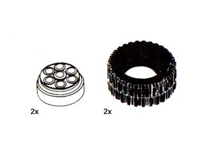 5270 LEGO 2 Tyres and Hubs 43 mm thumbnail image