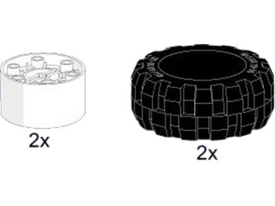 5271 LEGO Tyres and Hubs 49.6 mm White thumbnail image