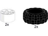 5271 LEGO Tyres and Hubs 49.6 mm White