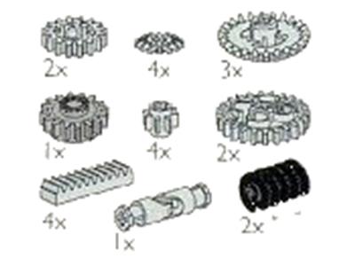 5276 LEGO Technic Gear Wheels, Worm Gears and Racks, Universal Joints