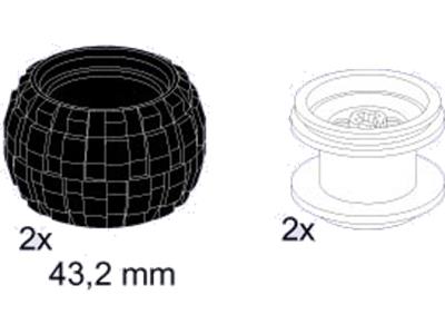 5283 LEGO Balloon Tyres 43.2 mm thumbnail image