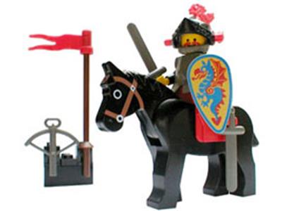 LEGO SYSTEM 6009 100% COMPLETE MEDIEVAL BLACK KNIGHT & MANUAL