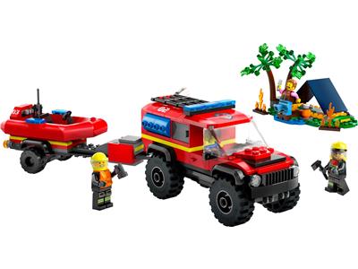 60412 LEGO City 4x4 Fire Engine with Rescue Boat