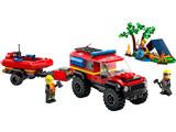 60412 LEGO City 4x4 Fire Engine with Rescue Boat