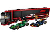 60445 LEGO City Formula 1 F1 Truck with RB20 & AMR24 F1 Cars