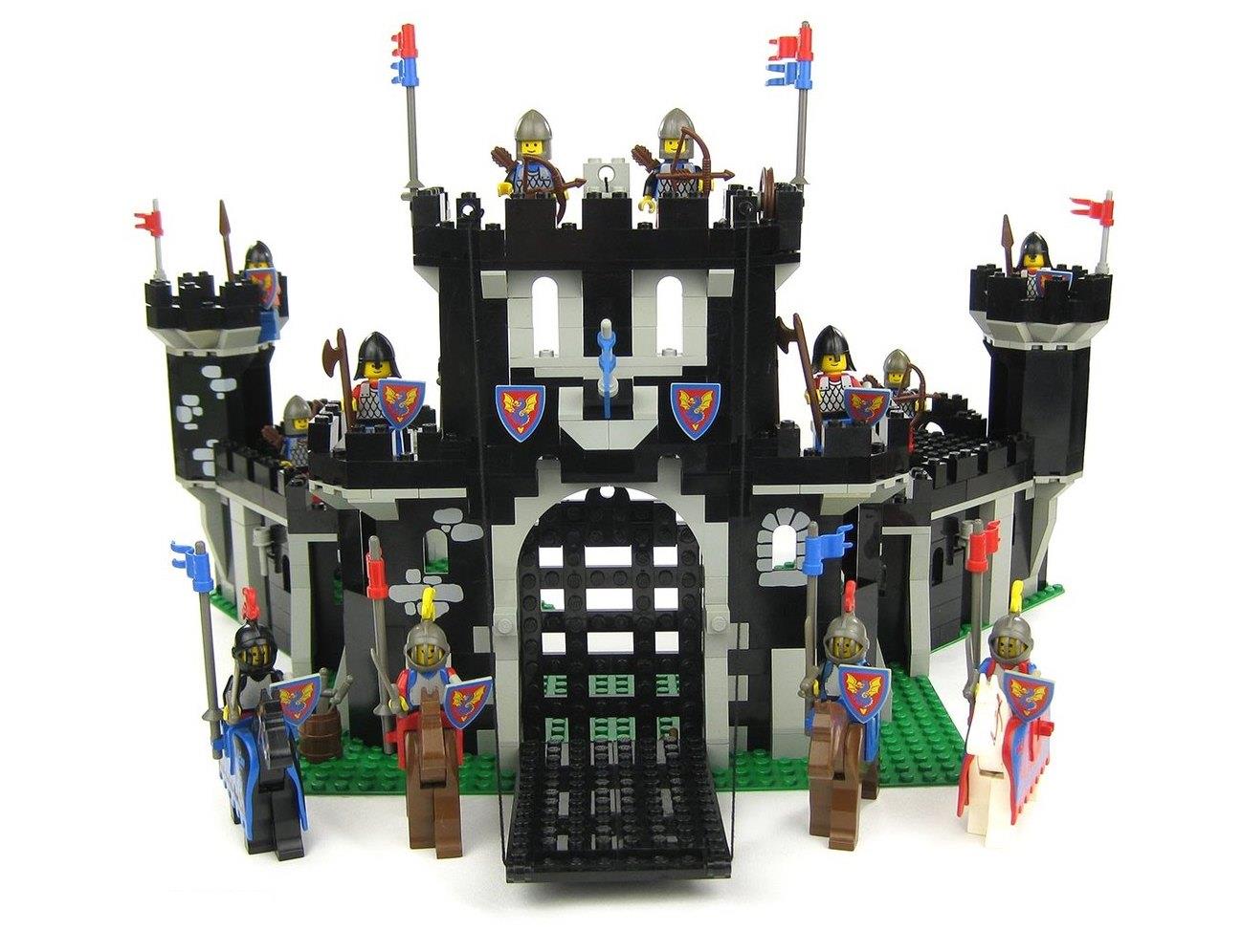Lego Black Castle Wall Panel Angled Corner Type NEW 