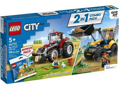 66772 LEGO City Big Wheel Gift Set - 2-in-1 Combo Pack