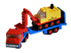 Low Loader with 4 Wheel Excavator thumbnail