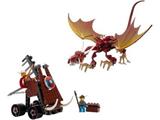 7017 LEGO Viking Catapult vs. the Nidhogg Dragon 