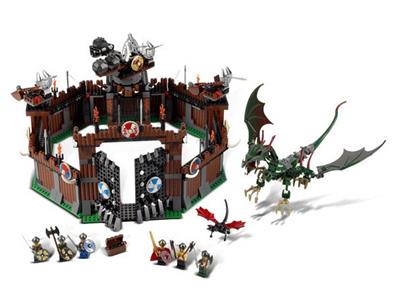 7019 LEGO Viking Fortress vs. the Fafnir Dragon