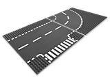 7281 LEGO City T-Junction & Curved Road Plates